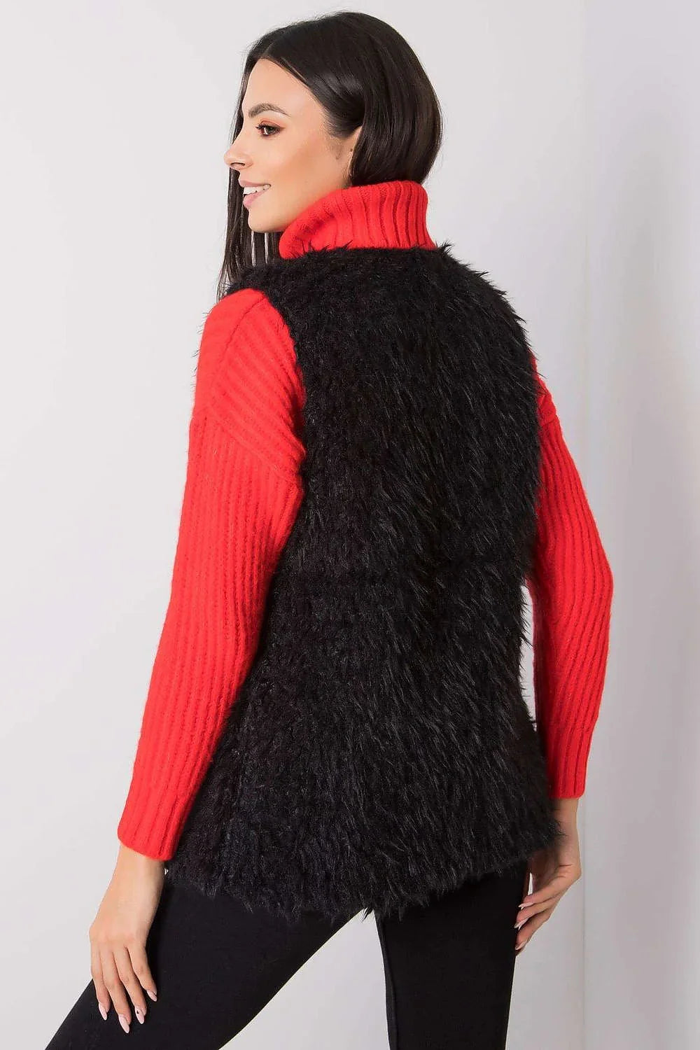 Women Suit Vest - Lightweight - Sleeveless Black -Guocali