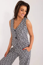 Women Suit Vest - Stretchable - Sleeveless Black -Guocali