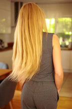 Women Suit Vest - Stretchable - Sleeveless Gray -Guocali