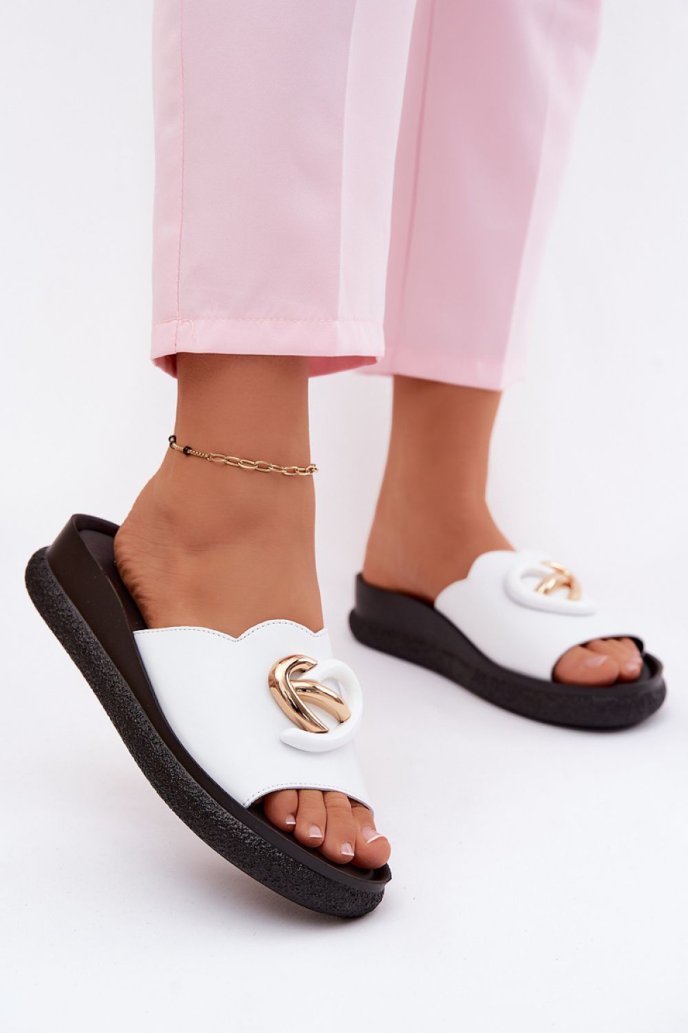 Women's Classic Leather Sandals – White – Sandals | GUOCALI