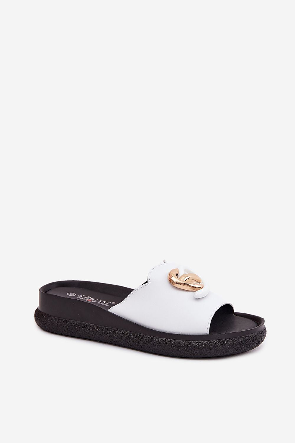 Women's Classic Leather Sandals – White – Sandals | GUOCALI – view 2