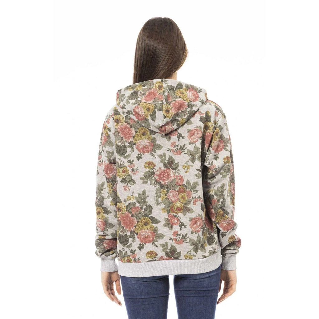 Women's hoodie Baldinini Trend Floral Graphic Logo Grey – view 3