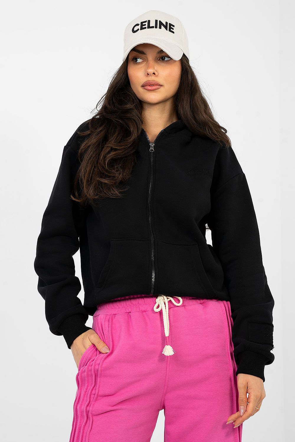 Women's Hoodie Full-Zip Back Embroidery Cotton Blend – Hoodie | GUOCALI