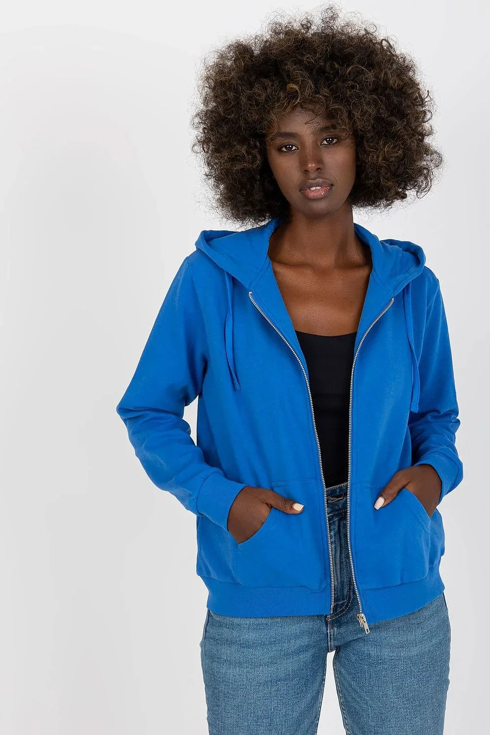 Women's hoodie Full Zip Regular Fit Split Pockets Cotton Blend – view 4