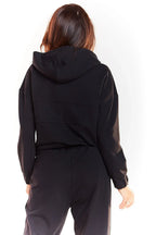 Women's hoodie Half Zip Kangaroo Pocket Regular Fit Waist Length – view 6