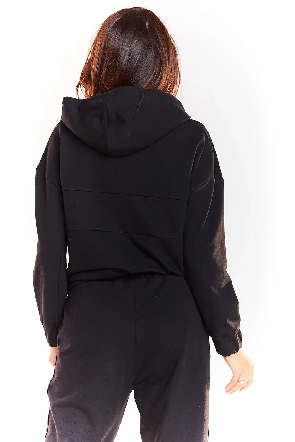 Women's hoodie Half Zip Kangaroo Pocket Regular Fit Waist Length – view 6