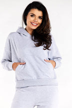 Women's Hoodie Kangaroo Pocket Decorative Stitching Cotton Blend – Hoodie | GUOCALI