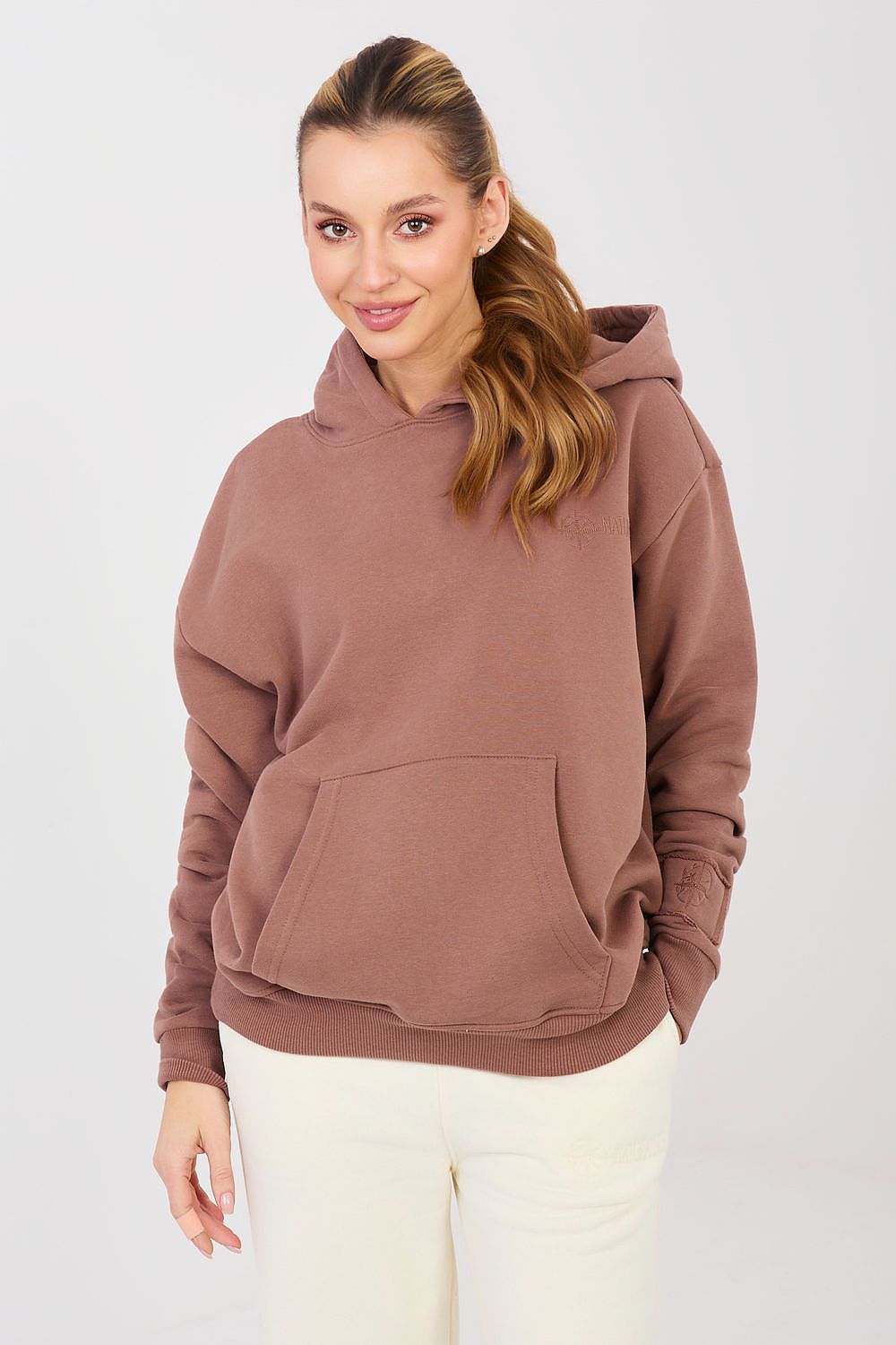 Women's Hoodie Kangaroo Pocket Embroidered Cotton Blend – Hoodie | GUOCALI – view 4