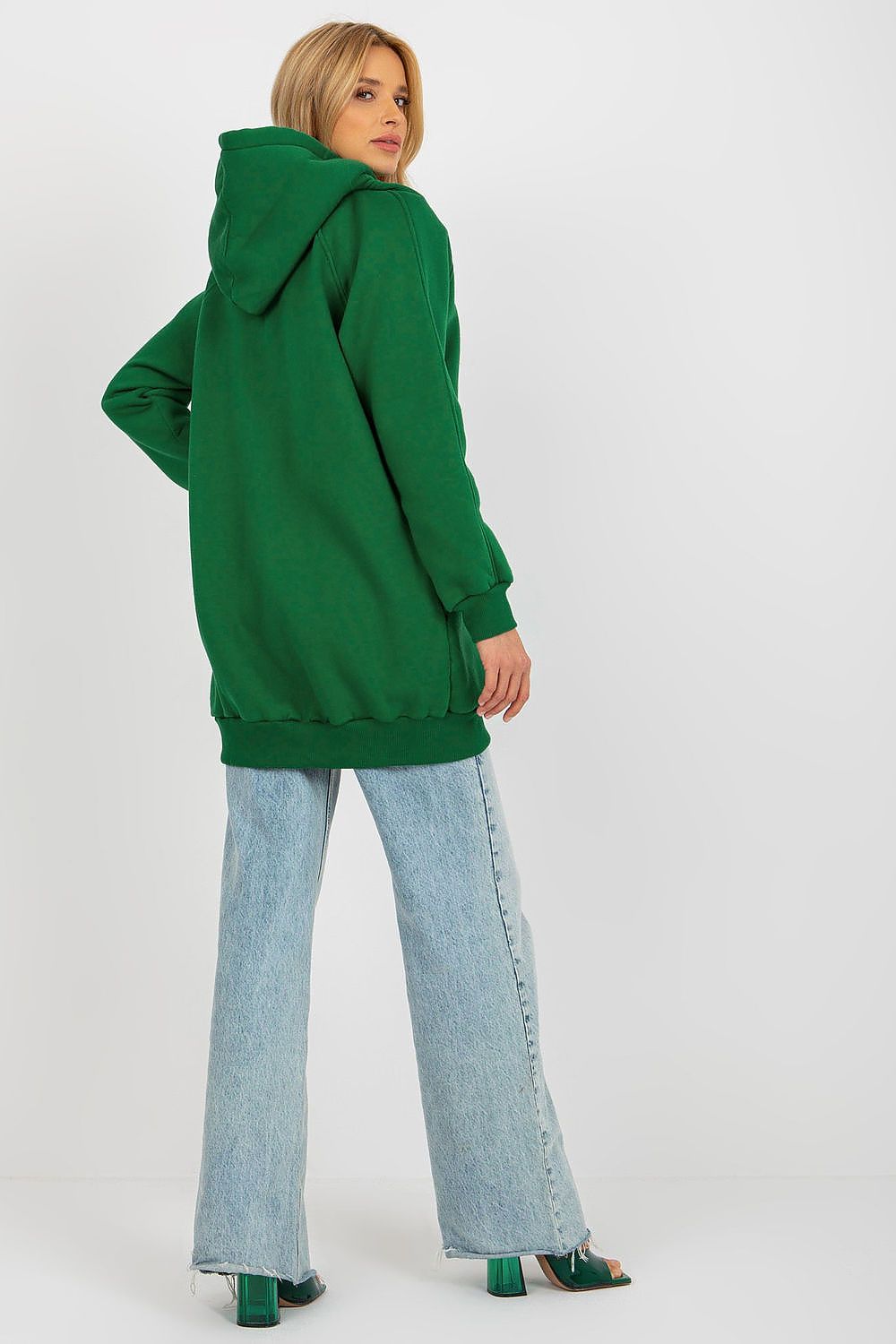 Women's Hoodie Longline Drawstring Hood Side Pockets – Hoodie | GUOCALI – view 3