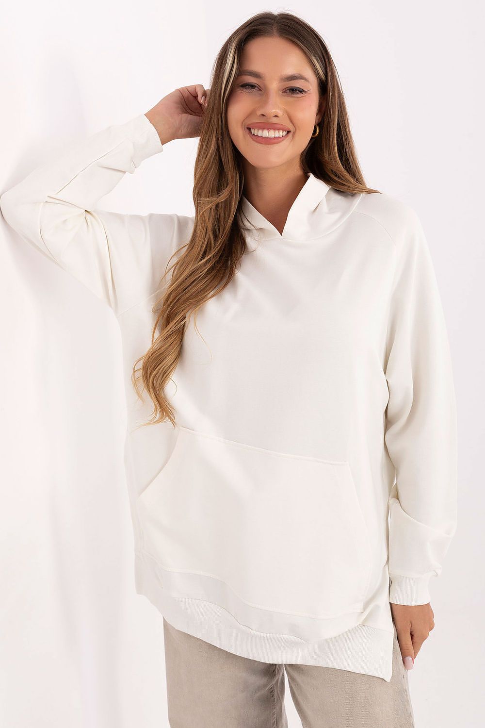 Women's Hoodie Oversized Kangaroo Pocket Side Slits – Hoodie | GUOCALI – view 11