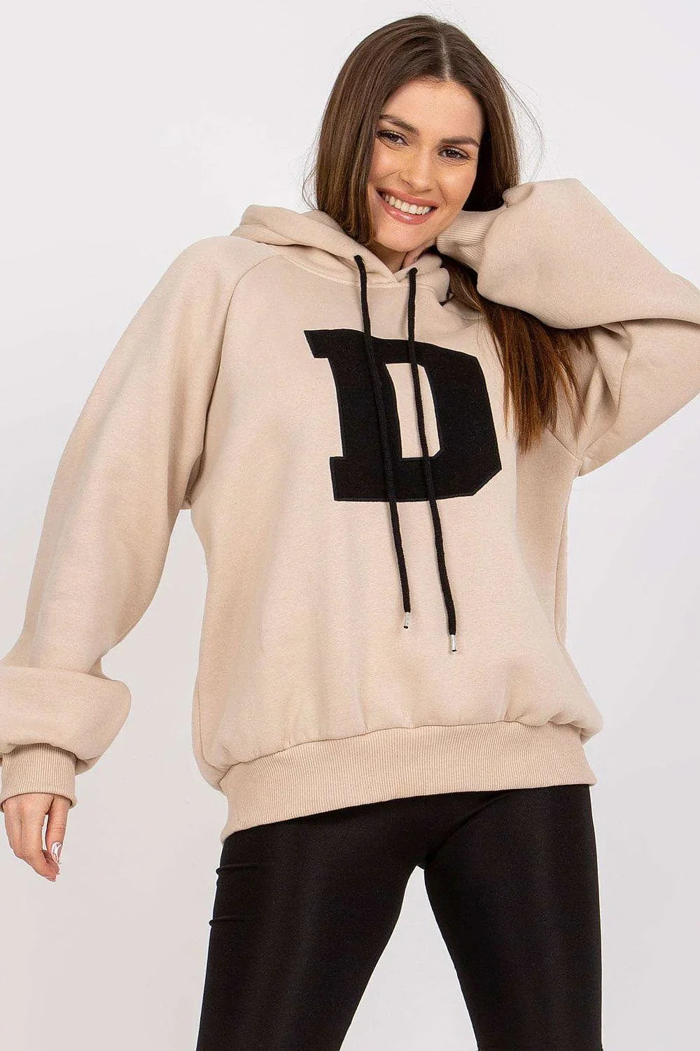 Women's Hoodie Oversized Raglan Sleeve Logo Pullover – Hoodie | GUOCALI – view 28