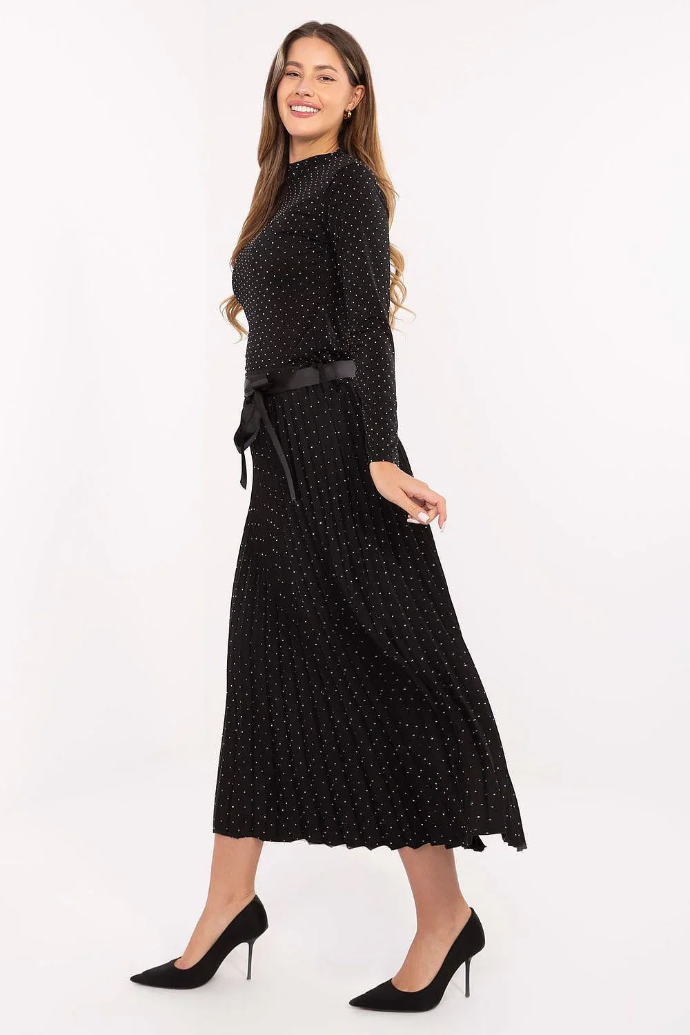 Women's Pleated Viscose Midi Skirt – Skirt | GUOCALI – view 5