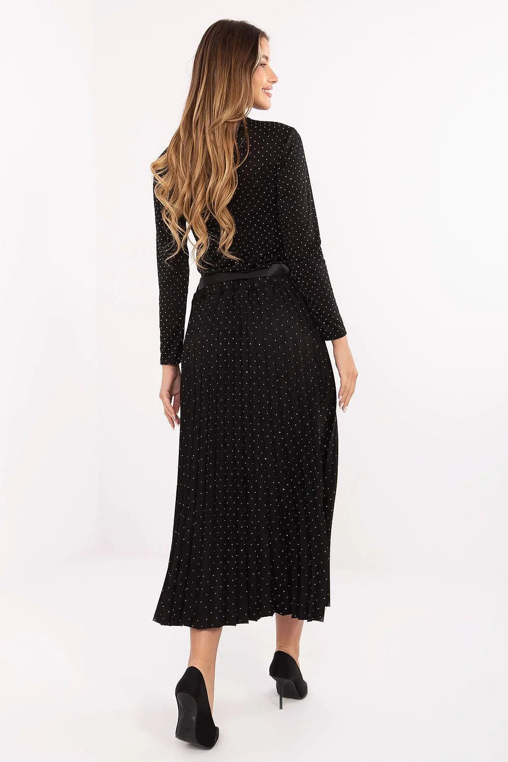 Women's Pleated Viscose Midi Skirt – Skirt | GUOCALI – view 6