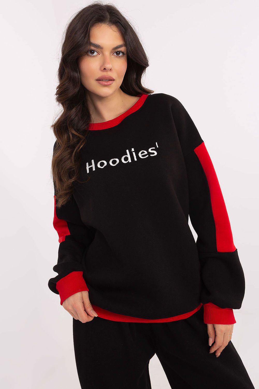 Women's Sweatshirt Crew Neck Embroidered Patches Cotton Blend – Sweatshirt | GUOCALI – view 16