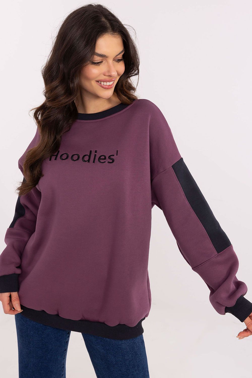 Women's Sweatshirt Crew Neck Embroidered Patches Cotton Blend – Sweatshirt | GUOCALI – view 19