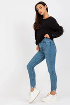 Women's sweatshirt Crew Neck Minimalist Waist Length Stretch Viscose – view 8