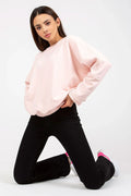 Women's sweatshirt Crew Neck Relaxed Fit Minimalist Cotton – main view