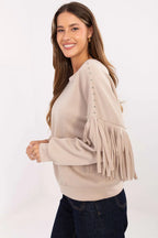 Women's sweatshirt Crew Neck Waist Length Viscose Polyester Blend – view 15