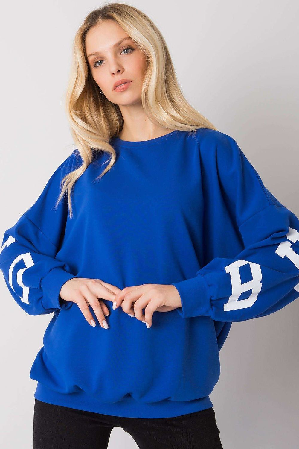 Women's sweatshirt Oversized Logo Crew Neck Cotton Blend – view 4