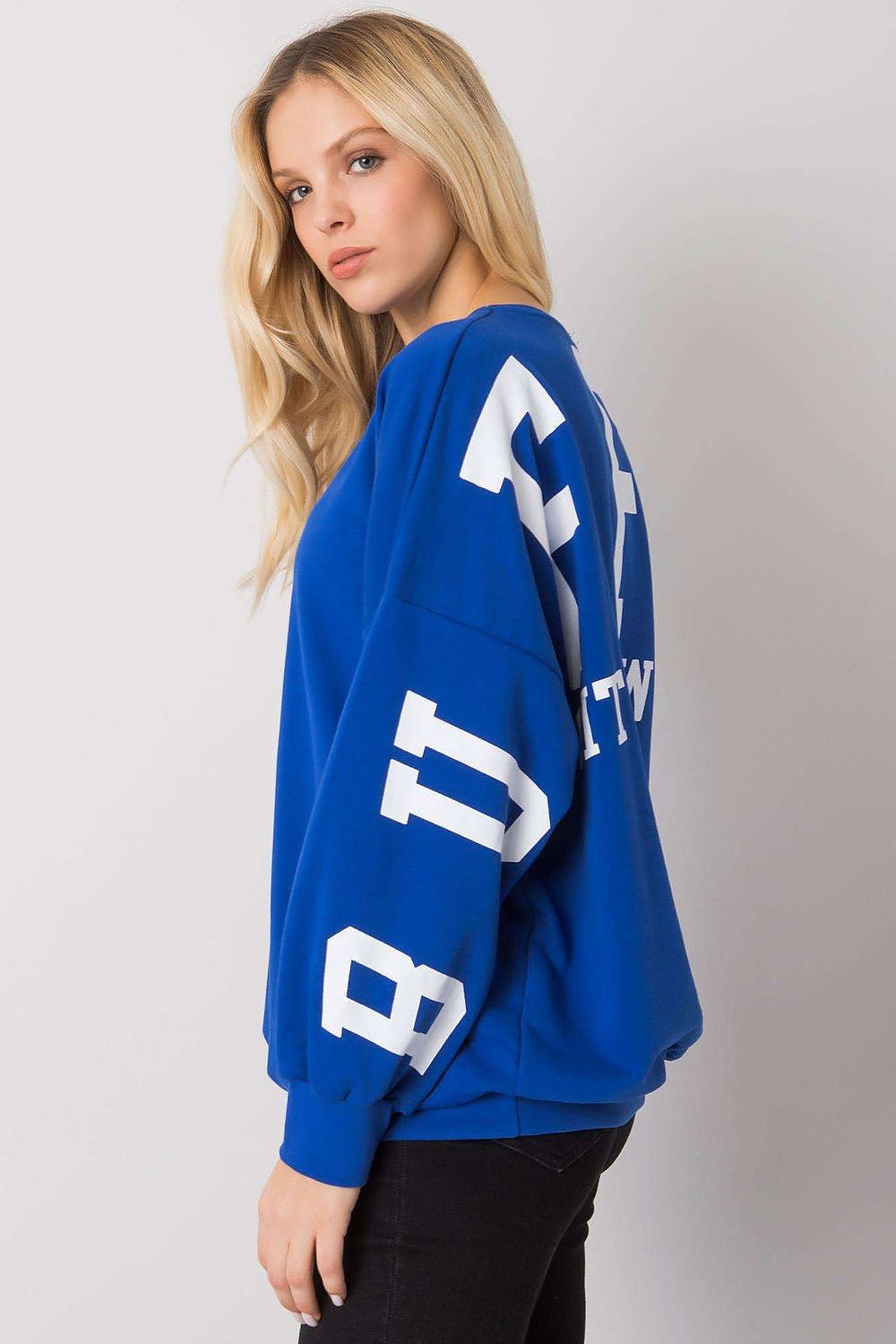 Women's sweatshirt Oversized Logo Crew Neck Cotton Blend – view 5