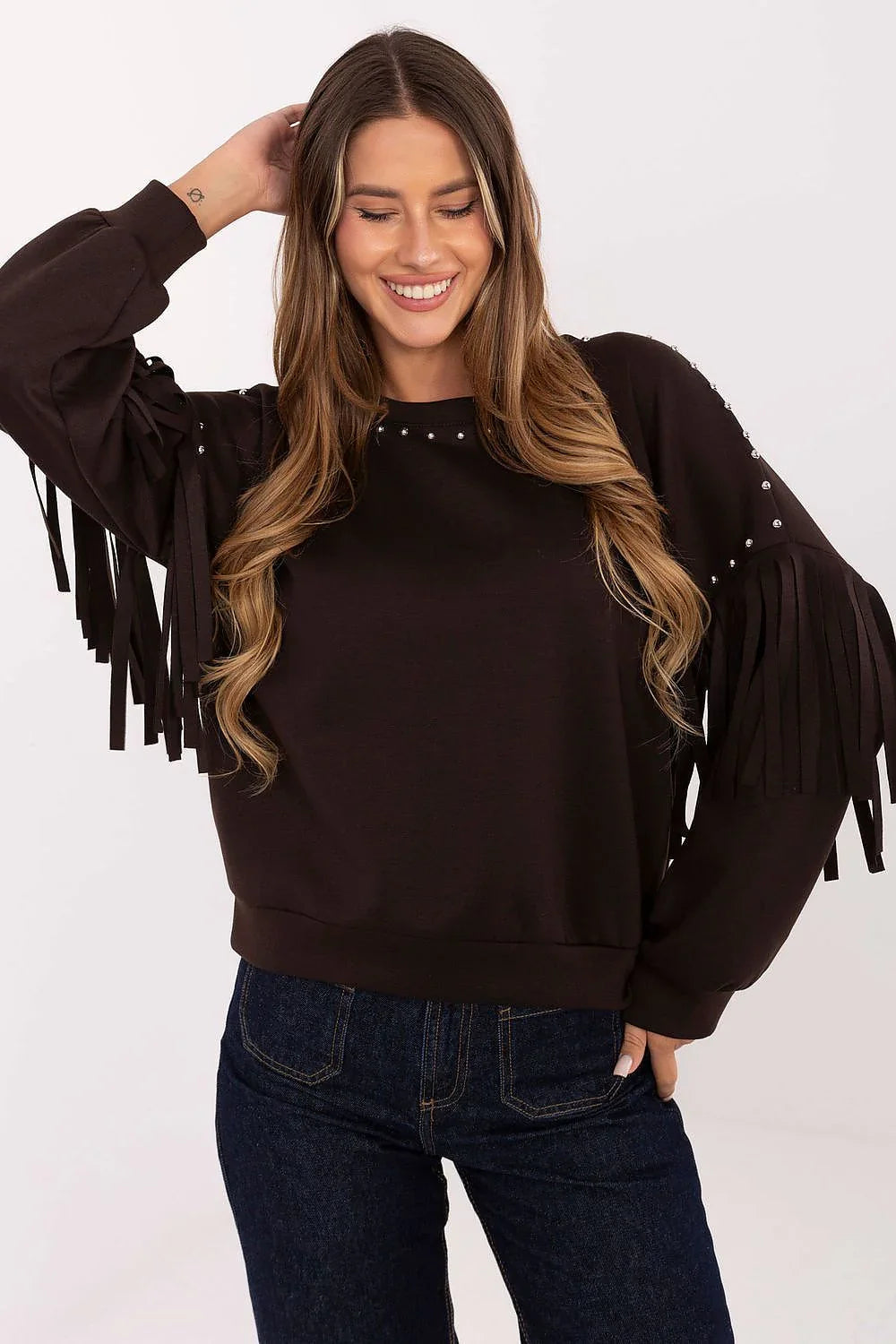 Women's Sweatshirt - Crew-Neck With Regular Fit - Guocali