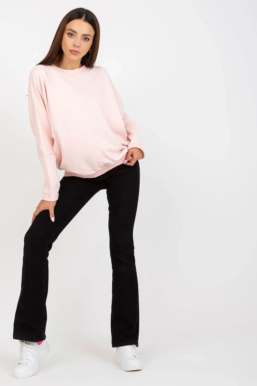 Women's Sweatshirt - Crew-Neck With Relaxed Fit - Guocali