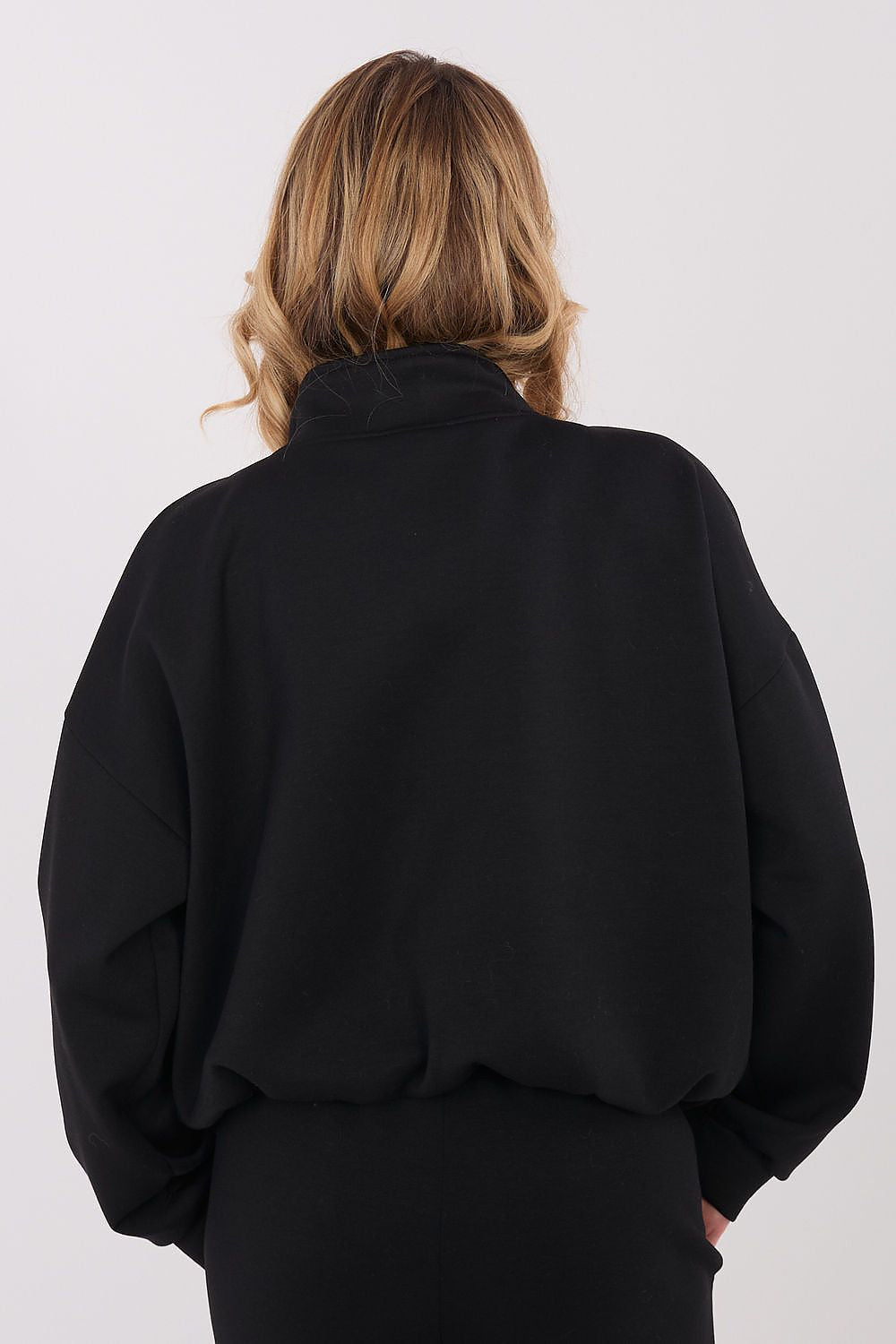 Women's Sweatshirt Full-Zip Stand Collar Loose Fit – Sweatshirt | GUOCALI – view 3