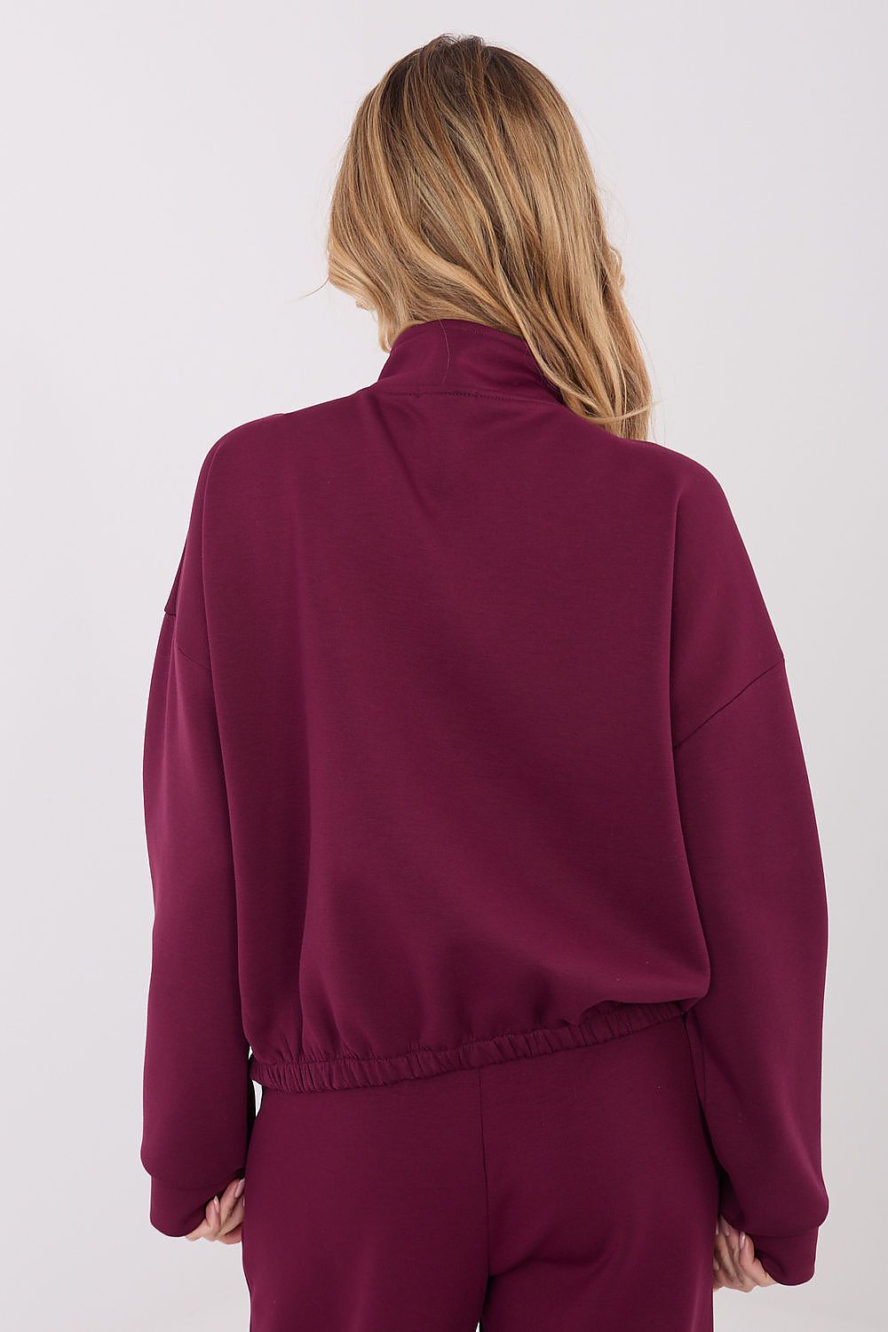 Women's Sweatshirt Full-Zip Stand Collar Loose Fit – Sweatshirt | GUOCALI – view 6