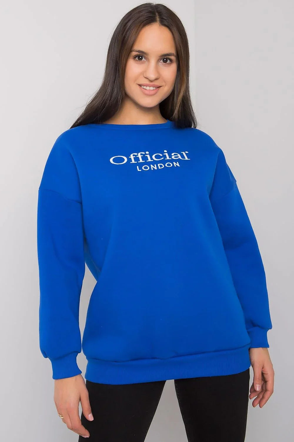 Women's sweatshirt Logo Crew Neck Relaxed Fit Cotton Blend – view 7