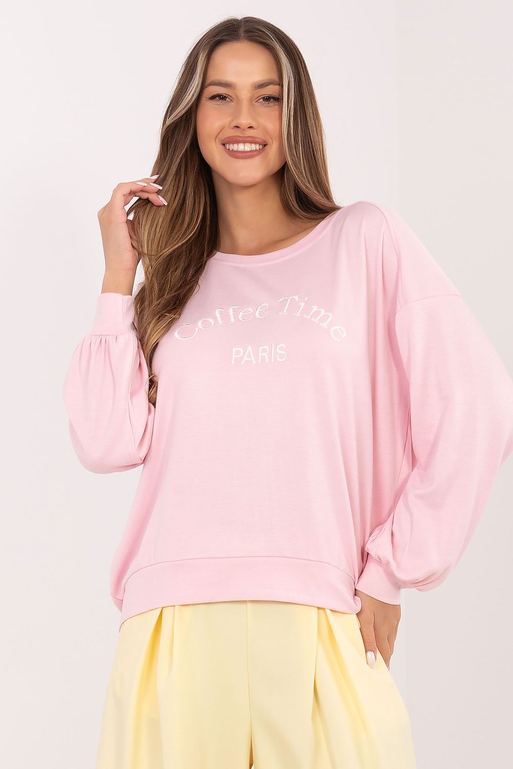 Women's Sweatshirt Loose Fit Letter Print Round Neck – Sweatshirt | GUOCALI – view 8