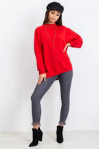 Women's Sweatshirt Mock Neck Solid Hip Length Stretch Cotton – Sweatshirt | GUOCALI – view 34