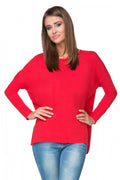 Women's sweatshirt Oversized Crew Neck Stretch Cotton Blend – main view