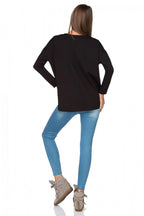 Women's sweatshirt Oversized Crew Neck Stretch Cotton Blend – view 12