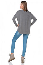Women's sweatshirt Oversized Crew Neck Stretch Cotton Blend – view 9