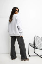 Women's sweatshirt Oversized Embroidered Logo Crew Neck – view 3