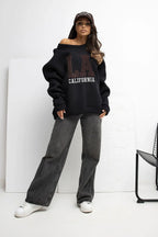Women's sweatshirt Oversized Embroidered Logo Crew Neck – view 5