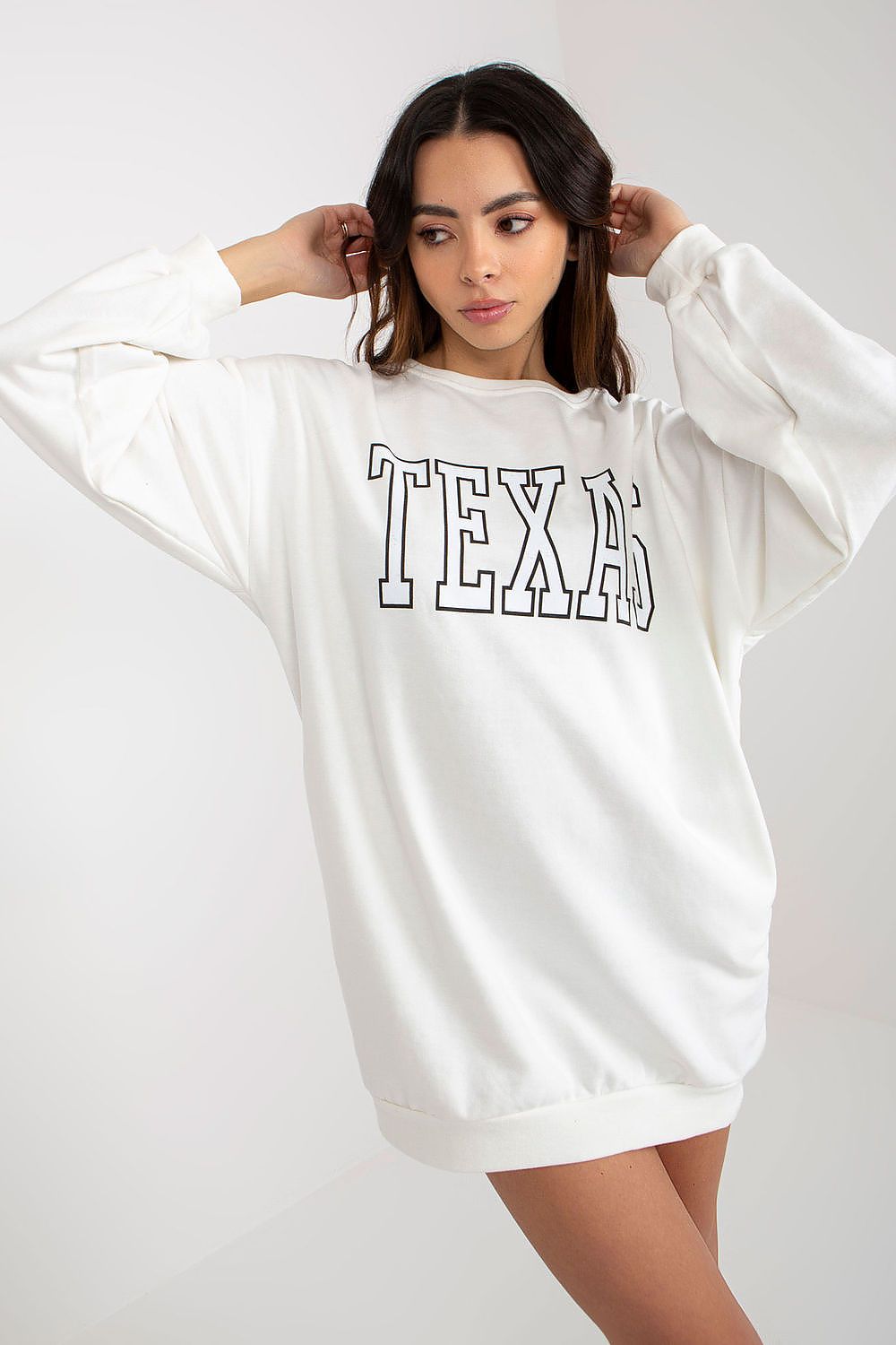 Women's Sweatshirt Oversized Longline College Print Side Pockets – Sweatshirt | GUOCALI – view 4
