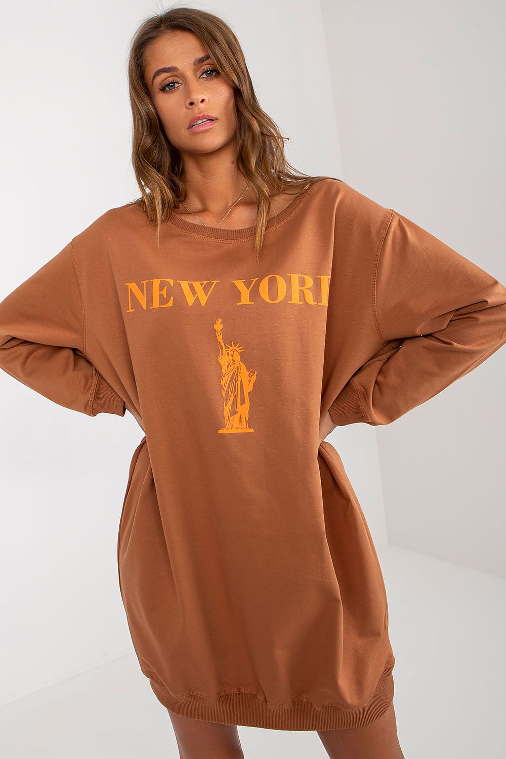 Women's Sweatshirt Oversized Longline Graphic Print Cotton Blend – Sweatshirt | GUOCALI – view 27