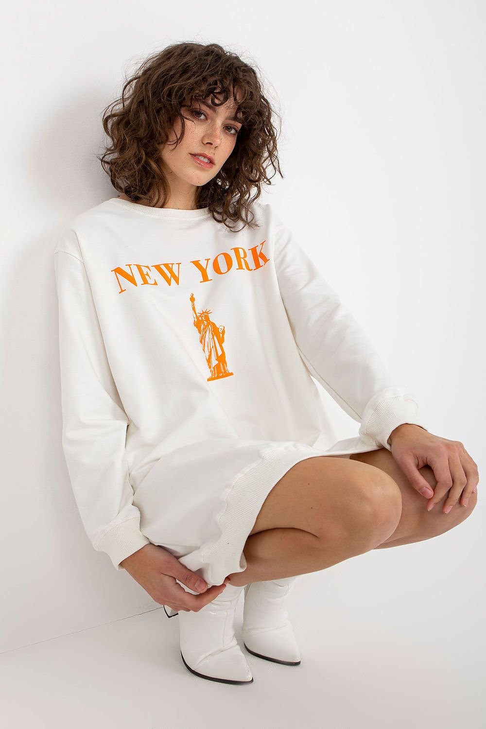 Women's Sweatshirt Oversized Longline Graphic Print Cotton Blend – Sweatshirt | GUOCALI – view 31