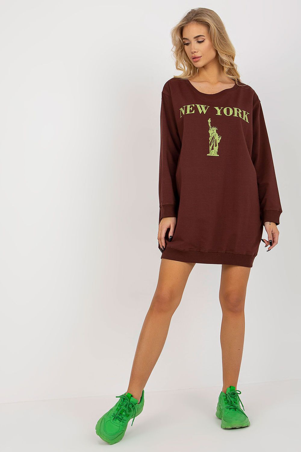 Women's Sweatshirt Oversized Longline Graphic Print Cotton Blend – Sweatshirt | GUOCALI – view 34