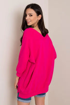Women's sweatshirt Oversized Solid Hip Length Pullover – view 6