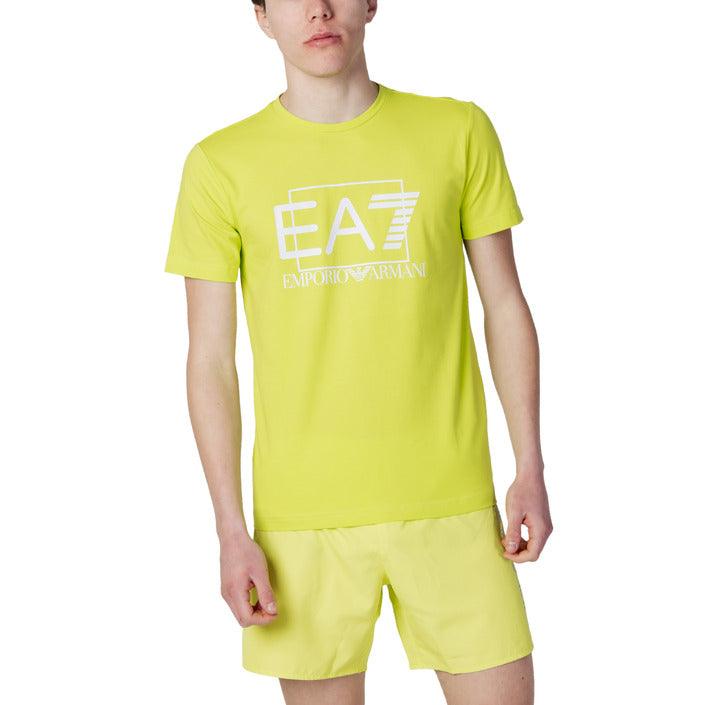 Yellow Men T-Shirts - Short Sleeves - Ea7 T-Shirts - T-Shirt - Guocali